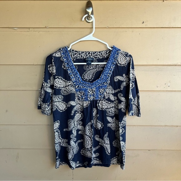 Lucky Brand Tops - Lucky Brand Boho Blouse - Size M - Hippie Peasant Modest Casual